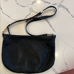 Quince Black Woven Shoulder Bag